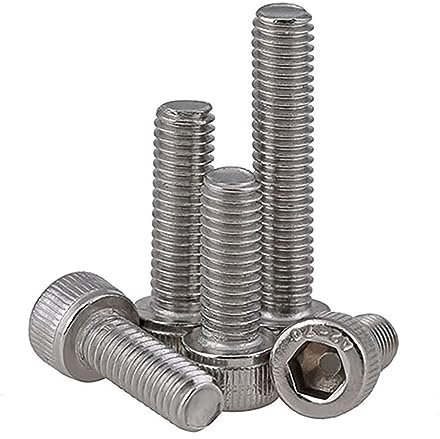 SEIDER Zylinderschrauben mit Innensechskant, Linksgewinde, A2-Edelstahl, M4, M5, M6, M8, M10, M12(M5x16)