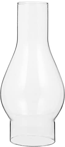 Garneck 1pc Glass Chimney Clear Kerosene Lampshade Retro Kerosene Lamp Shade Curvy Chimney Oil Glass Replacement