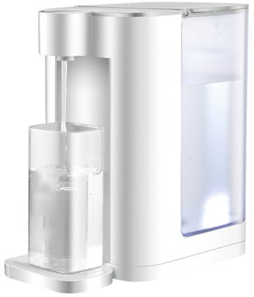 3-Second Instant Hot Water Dispenser 220V, Small Desktop Temperature-Adjustable Instant Water Boiler, 5 Temperature Settings,White