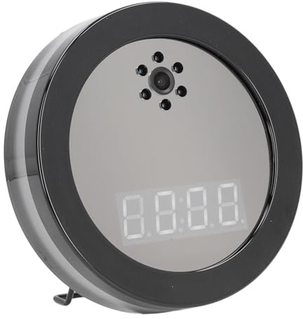 VBESTLIFE Reloj Cámara de Seguridad, Cámara Espía Oculta Reloj 1080P FHD Cámaras de Seguridad Interiores Reloj con Visión Nocturna e Intercomunicador Bidireccional para el Hogar y la Oficina