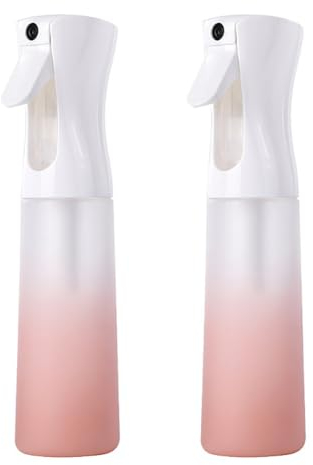 Meijunter 2 Pezzi 300ml Bottiglia Spray per Capelli Ricaricabile Nebulizzatore in Plastica Continuo Acqua e Olio Ultrafine per Parrucchieri Cura Della Pelle Piante Animali