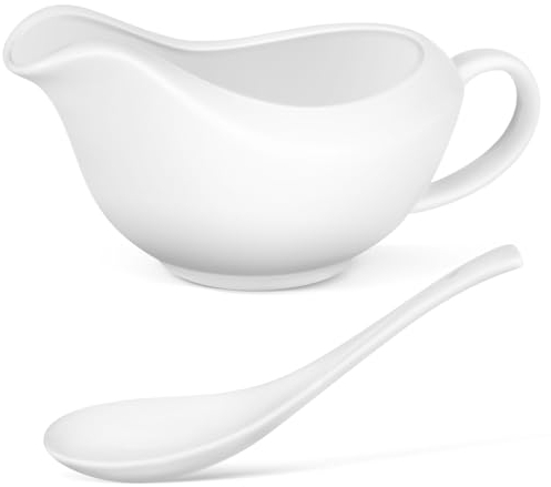 Garneck Saucière Avec Louche Plats De Service Saucière Avec Bec Verseur Pot à Sauce Coupelle à Sauce Bols De Service