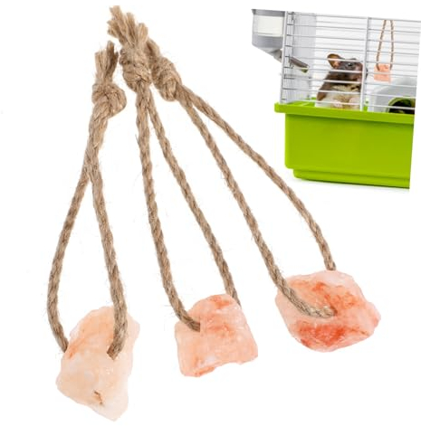 SEWOART 3stücke Mineral Salzleckstein Packung Für Kleintiere Wie Hamster Und Igel Mit Natürlichem Material Kauspielzeug Zahnpflege Und Bewegung