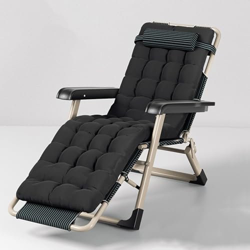 Klappbarer Zero-Gravity-Liegestuhl für den Außenbereich, Terrassen-Lounge-Stuhl, klappbarer Outdoor-Terrassen-Liegestuhl, Anti-Schwerkraft-Liege für den Hinterhof mit Kopfstütze, Getränkehalter