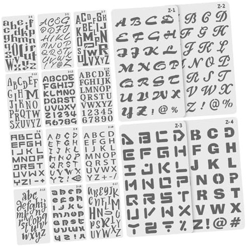 DIYEAH 20stücke Wiederverwendbare Alphabet-schablonen Kunststoff-schablonenbuchstaben Schablonen Für Scrapbooking Kleine Buchstabenschablonen Wiederverwendbare Vorlagen