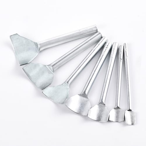 7Pcs Leather Craft Tools Precision Arc-Shaped Quarter Circle Punches Set & Edge Cutters for Belt, Wallet, and Bag Making (Sizes from 10mm to 40mm)