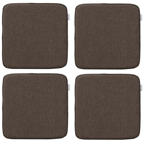 RACE LEAF Memory Foam Slow Rebound, 4er Set 40,5x40,5 cm Sitzkissen Indoor Household Sitzkissen Wasserfeste Oberfläche und rutschfeste Unterseite Schwarz (Dunkelbraun)