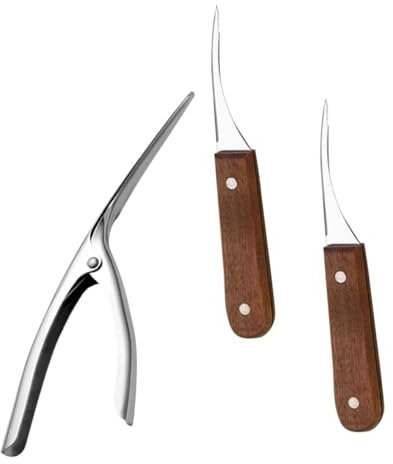 OFFSCH Pelapatate per Gamberetti in Acciaio Resistenti da Cucina Impugnatura Ergonomica in Strumento per Pulire e Pelare Gamberetti in Modo Efficiente