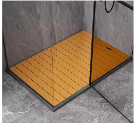 Wood Duck Board Badematte, rutschfeste Holzmatte für Spa, Sauna, Pool, Innen- und Außenbereich, rechteckige Duschmatte mit leicht zu reinigender Funktion, 76,2 x 109,2 cm