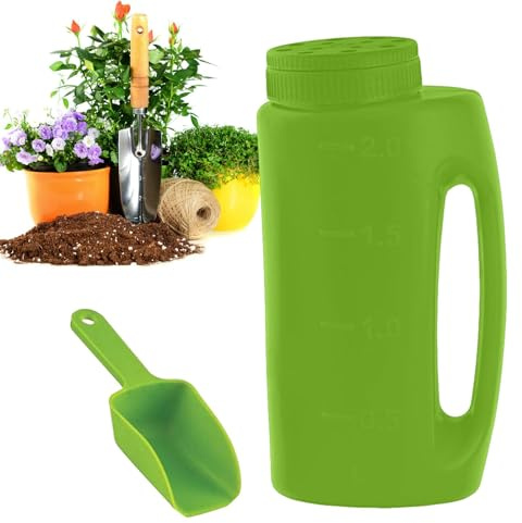 Salzstreuer zum Entfernen von Schnee Winter Salzstreuer - Manueller Salzstreuer 2 Liter (1,5 kg), Effizienter Salzzerkleinerer, Salzstreuer Manuell mit Löffel zum einfachen Befüllen