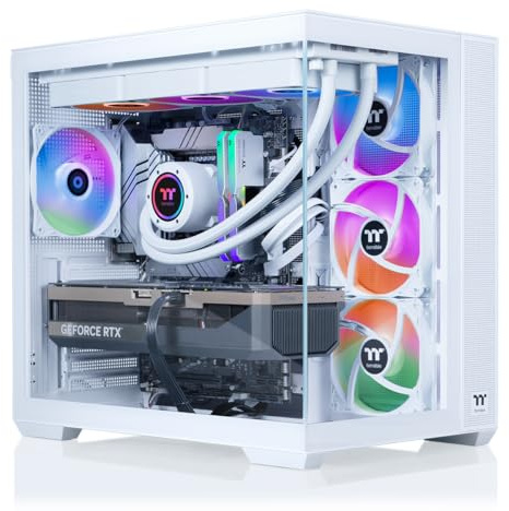 Thermaltake LCGS View 9870S-380 Gaming Desktop (AMD Ryzen™ 7 9800X3D, ToughRam 32GB DDR5 6000MT/s RGB Memory, NVIDIA® GeForce RTX™ 5070, 2TB NVMe M.2, WiFi, Windows 11) V38S-B850-570-LCS