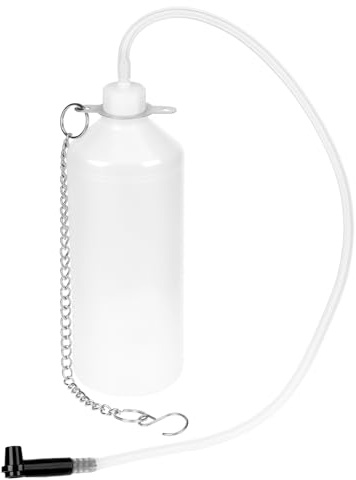 QWORK® Flacone di spurgo da 1 litro, spurgo Freni, con Tubo Flessibile da 60 cm e Adattatore Universale in Gomma
