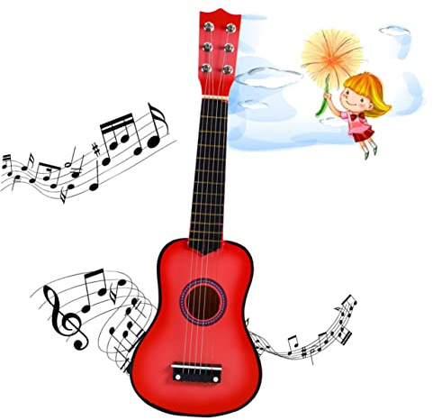 GALPADA Chitarra Acustica in Legno Per Bambini Da 21 Pollici, Strumento Musicale Portatile Per Principianti Tasti Sottili e Superficie Liscia, Per Suonare e Imparare Musica