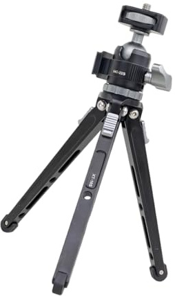 Treppiede da tavolo per cellulare Supporto per telefono portatile per fotocamera Supporto per video treppiede in alluminio per telefono