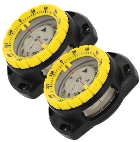 HOMOBABE 2pcs Diving Wrist Compass with Elastic Band for Scuba Diving Hiking Kayak Navigation and Orienteering