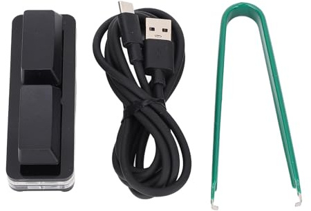 BowyTrading Tastiera programmabile per PC a 2 tasti RGB, tastiera da gioco cablata USB, interruttore meccanico sostituibile a caldo con cavo di tipo C, tastiera OSU personalizzabile per Pi, design
