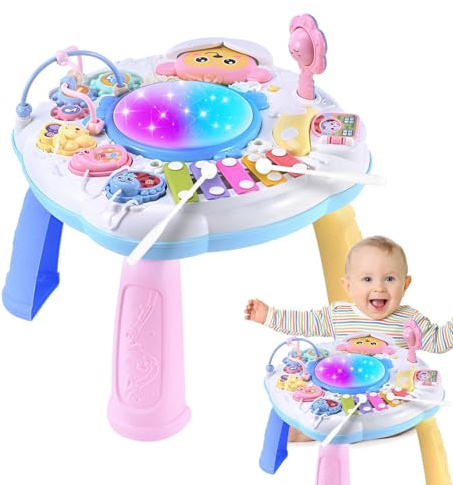 Tavolo Educativo Per Bambini - Stazione Multisensoriale Creativa, Tablet Per La Consapevolezza Motoria, Area Giochi Per La Stimolazione Cognitiva, Supporto Apprendimento Innovativo E Colorato | Piatta