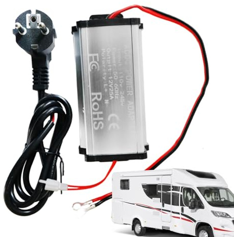 shpuuyy Fuente de Alimentación para Calentador Diésel | Convertidor Plug and Play para Electrodomésticos - Fuente 220V a 12V para Calentador Diésel | para Autocaravana Furgoneta Camión Camping Hogar y