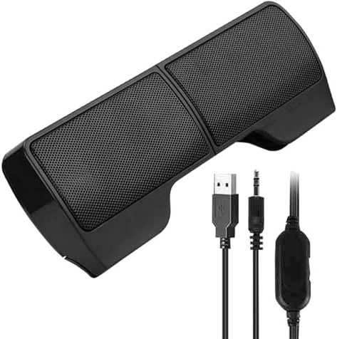 USB-högtalare för stationär dator – bärbara 2.0 multimediahögtalare | USB