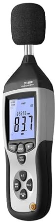 Fonometro, Fonometro digitale professionale con uscita AC/DC USB Decibel analogica da 130 dB registratore dati, telefono misuratore DB di rumore