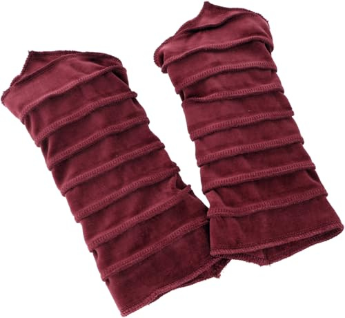GURU SHOP Handstulpen Armstulpen aus Baumwollsamt, wendbar | Baumwolle, Overlock-Nähte, warm und stylisch, Unisex, vielseitig tragbar