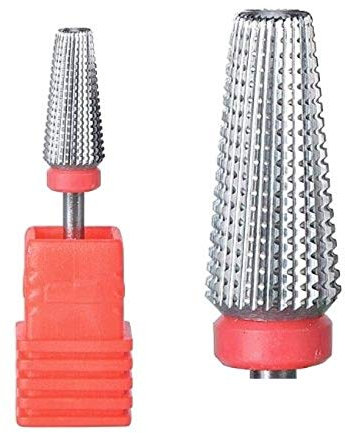 Natury Nails Punta da trapano in carburo di tungsteno 5 in 1 per tornio. Manicure russa, pedicure, smalto per unghie, unghie acriliche e unghie in gel (grana fine)