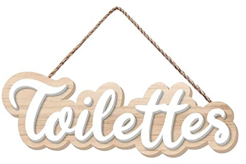 Rétro Plaque de Porte Relief pour Les Toilettes