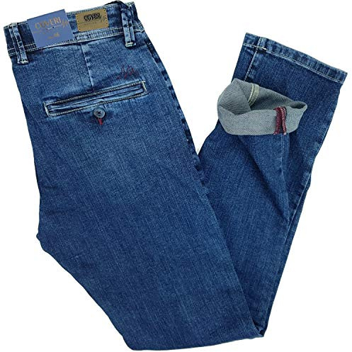 Coveri Jeans Uomo Slim Fit Elasticizzati Tasca America 46 48 50 52 54 56 (46 - Denim)