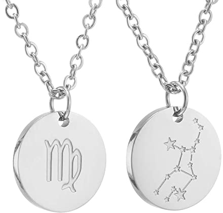 AFSTALR Sternzeichen Kette Gold/Rosegold/Silber für Damen Horoskop Kette Mutter Tochter Freunde Geburtstagsgeschenk