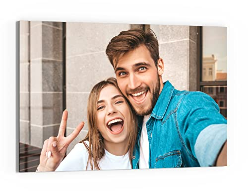DEQORI personalisierte Glas-Magnettafel | 90x60 cm mit Foto | eigenes Bild | Memo-Board aus Glas | Magnetboard inkl. Magnete, Stift & Tuch für Küche & Büro | Tafel magnetisch & beschreibbar