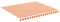 vidaXL Tissu de Remplacement pour Auvent Toile d'Auvent Tissu de Rechange pour Store Banne de Jardin Patio Terrasse Extérieur Jaune et Orange 4x3,5 m