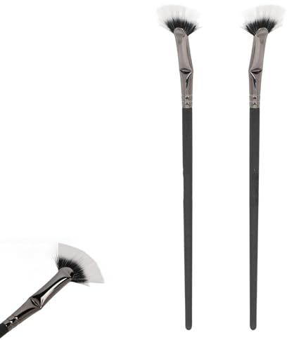 Cepillo de Abanico para Pestañas, 2 uds cepillo curvado en abanico para máscara doble capa evita que se aglomeren mejora las pestañas inferiores cepillos para aplicación de máscara