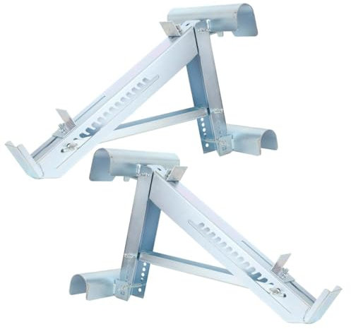 TABODD Two-Rung Short Body Steel Extension Ladder Jacks, 1 Pair 18 Ladder Jacks Scaffold Bracket Load Bearing Bracket Portable Design Extension Ladder Jack for Window Repair