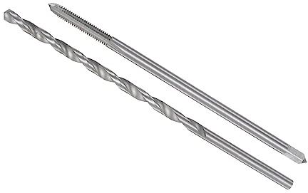 CoCud Gewindebohrer und Bohrspitze Set M4 x 0.7 Gewinde 100mm Metrisch | 1 Set, Gewindebohrer und Drehen Bohrer, 4mm Bohrer, Extra Lang, Maschine Schraube, Gewindebohrer