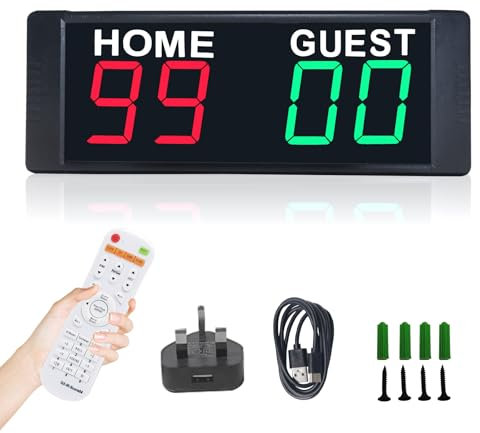 GAN XIN Electronic Scoreboard with Remote, Score Keeper Portable Digital Scoreboard for Basketball Volleyball Cornhole Tennis Baseball Indoor Outdoor