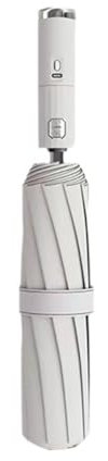 pulunto Paraguas 3 en 1 con ventilador y rociador, paraguas portátil con protección UV, sol con ventilador S, paraguas de protección contra la niebla, gris, 1pcs