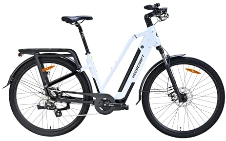 VecoCraft GAEA E-Bike Elektrofahrräder, Trekking E Bike 36V 13Ah Akku bis 100km, Electric Bike 250W Ananda Motor Max. 25km/h. 8-Gang-Getriebe Elektrofahrrad für Herren/Damen