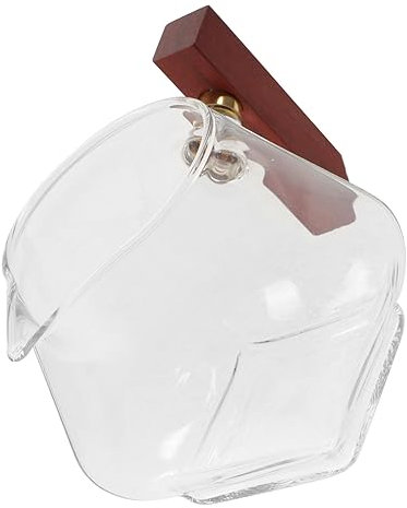 PHENOFICE Jarra De Leche Con Asa De Madera Maciza Para Salsa y Té Vertedor Perfecta Para Ensaladas y Condimentos