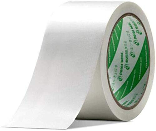 For Home Office and DIY Projects Black/White Gaffers Tape No Residue Cloth Cloth Tape Waterproof Carpet Seaming Tape Color Fixing Duct Tape for Wedding Exhibition Strong Glue Single-Sided (Color : Whi