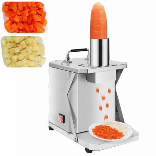 QLXYYFC Máquina Cortadora Comercial De Frutas Y Verduras De Acero Inoxidable, Picadora De Frutas Y Verduras para Cebollas, Zanahorias, Pepinos Y Patatas