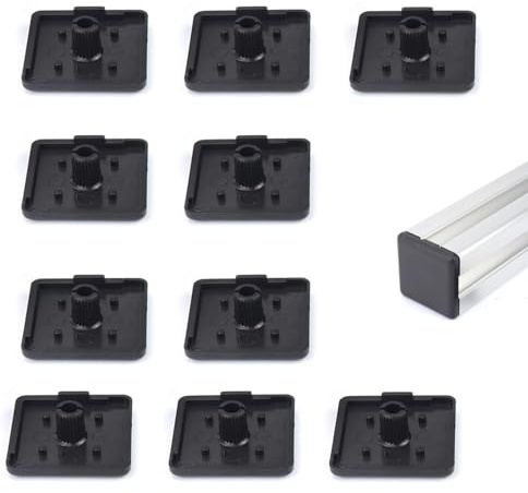 Endkappen für Aluprofile 40x40,Schwarz, 10 Stück,ABS-Schutzkappen für 40x40 Aluminiumprofile, Vierkantrohr-Abdeckkappen, Kratzschutz für Aquariumrahmen, Regale & Klettergerüste