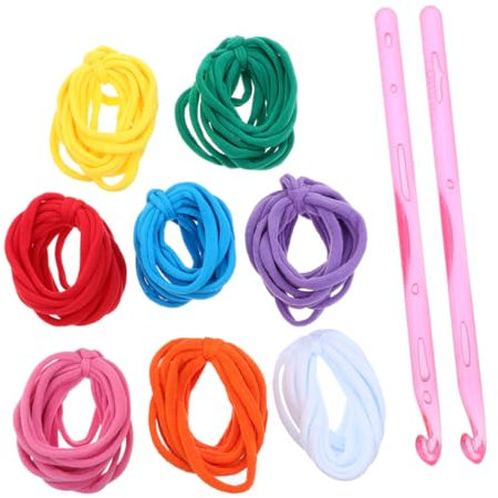 EXAOMBLE 98pcs Crafts for Boys and Girls DIY Loom Potholder Elastic Rope Weaving Loom Kit Hooks