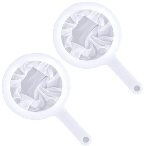 2 Pièces Tamis Cuisine,Filtre Nylon Alimentaire à Maille Huile de Fine Passoire en Adhésif Fin Friture Micron Vinification Filtres Brassage 200 et 400 Mailles Sac Densité,pour Fromage Vin Passoires