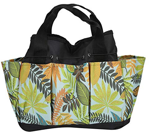 Aramox Organisateur de Sac à Outils de Jardin, en Fourreau de Tissu Oxford à Motifs de Feuilles Exquis avec Plusieurs Poches, Conception Sûre et Pratique pour Le Jardinage, élégant Sac de Rangement