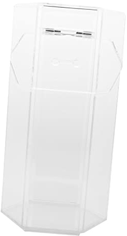 Gatuida Acrylic Hexagonal Makeup Brush Holder Container Dustproof Flip Lid, Cosmetic Brush Organizer Bucket for Makeup Tool Storage