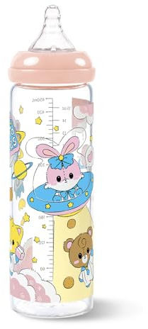 LittleForBig Erwachsene Flasche Ultra Gedruckt Spezialität Überdimensioniert Glas Fütterung Baby Astros Muster