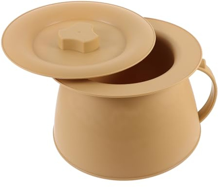ZUNOXAZ Orinal Compacto y Resistente con Tapa Portátil de Plástico Cubo para Orinar para Adultos y Personas Mayores Adecuado para Dormitorio y Uso Nocturno