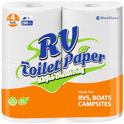 SheeChung RV Toilet Paper, Rapid Dissolve Septic Safe Camper Toilet Paper