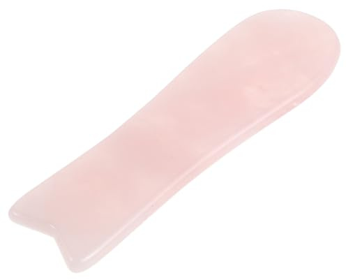 ASAKKURA Rosenquarz Gua Sha Board für Gesichtsmassage mit Glatter Oberfläche Tragbares Natürliches Kristall Gesichts Guasha für Hautpflege und Stressabbau