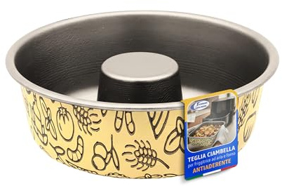 Sicignano x2 Forme Ciambella Antiaderenti in Alluminio Ø 21 x 6 cm per Forno e Friggitrice ad Aria Colori Assortiti